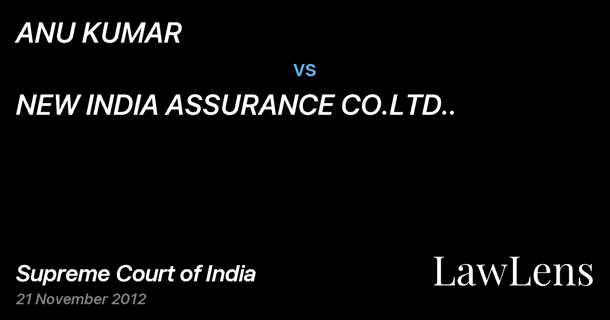 Preview image for ANU KUMAR vs. NEW INDIA ASSURANCE CO.LTD..