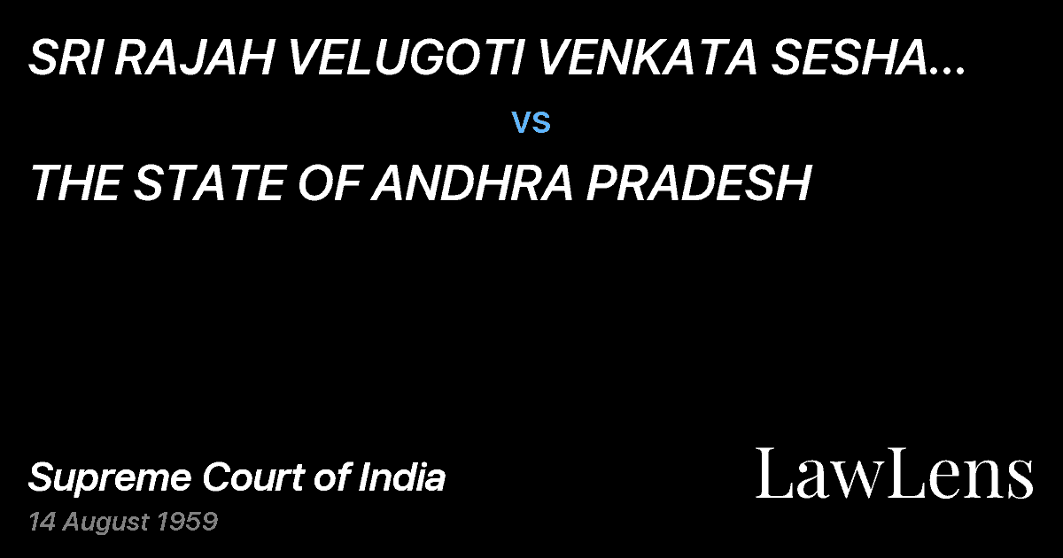 Preview image for SRI  RAJAH VELUGOTI VENKATA SESHA VARDA RAJA GOPALA  KRISH vs. THE STATE OF ANDHRA PRADESH