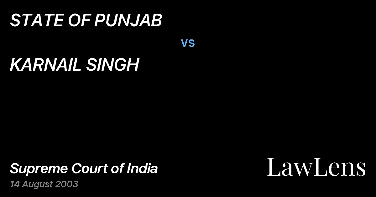 Preview image for STATE OF PUNJAB vs. KARNAIL SINGH