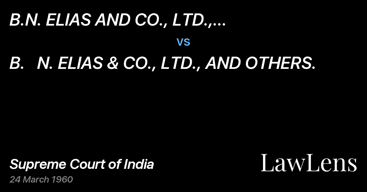 Preview image for B.N. ELIAS AND CO., LTD., EMPLOYEES'UNION AND OTHERS vs. B.   N. ELIAS & CO., LTD., AND OTHERS.