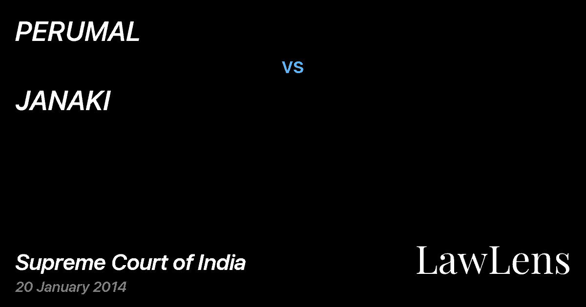 Preview image for PERUMAL vs. JANAKI