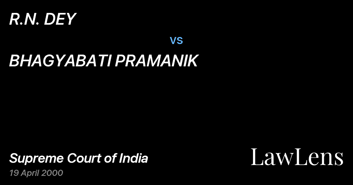 Preview image for R.N. DEY vs. BHAGYABATI PRAMANIK