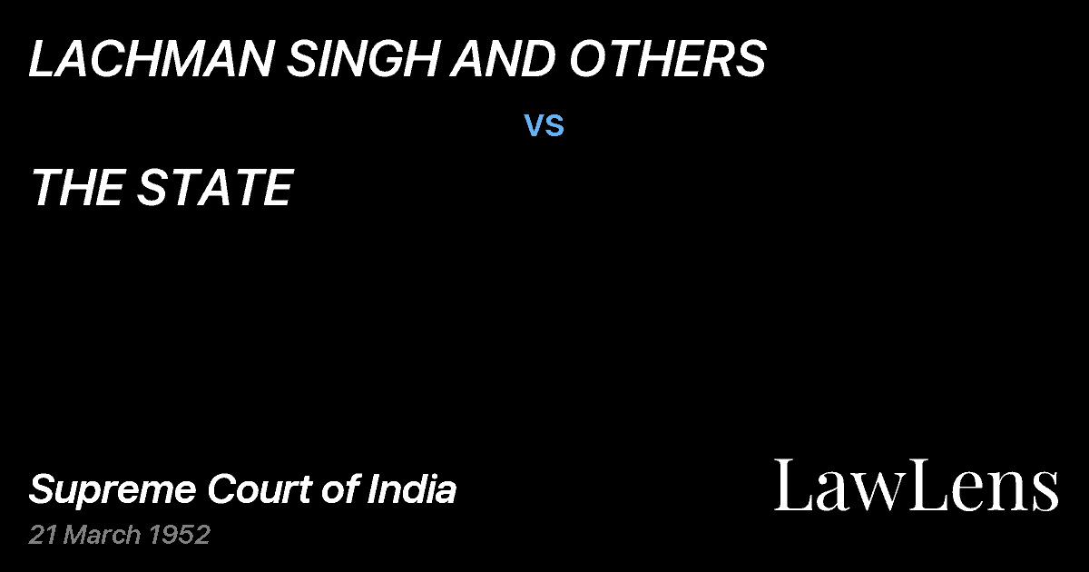Preview image for LACHMAN SINGH AND OTHERS vs. THE STATE