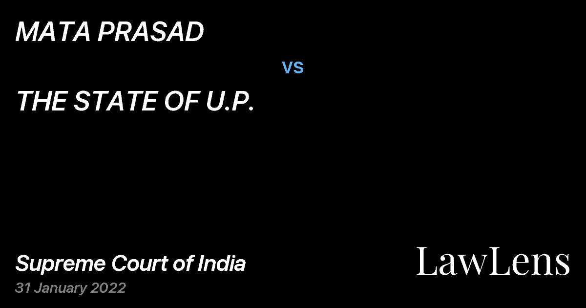 Preview image for MATA PRASAD vs. THE STATE OF U.P.