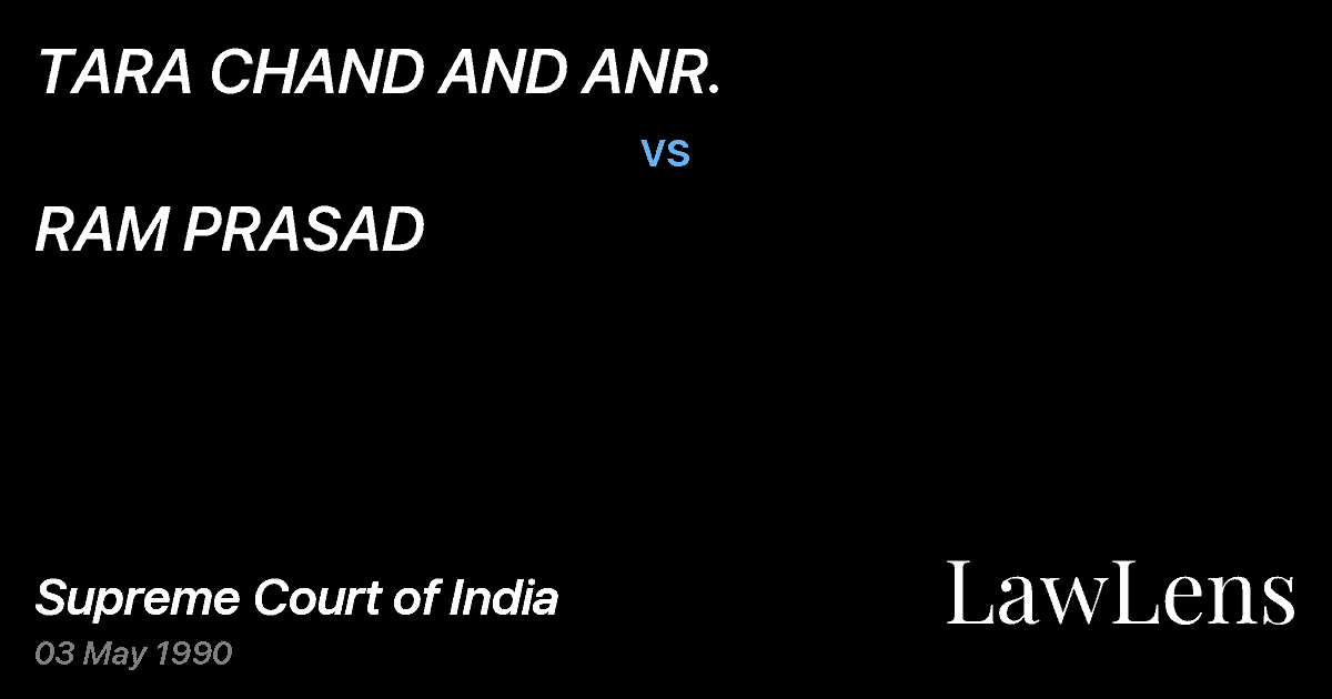 Preview image for TARA CHAND AND ANR. vs. RAM PRASAD