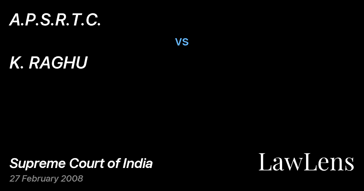 Preview image for A.P.S.R.T.C. vs. K. RAGHU