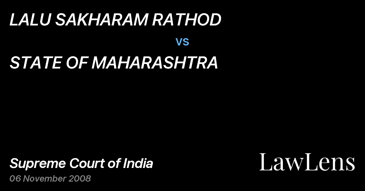 Preview image for LALU SAKHARAM RATHOD vs. STATE OF MAHARASHTRA