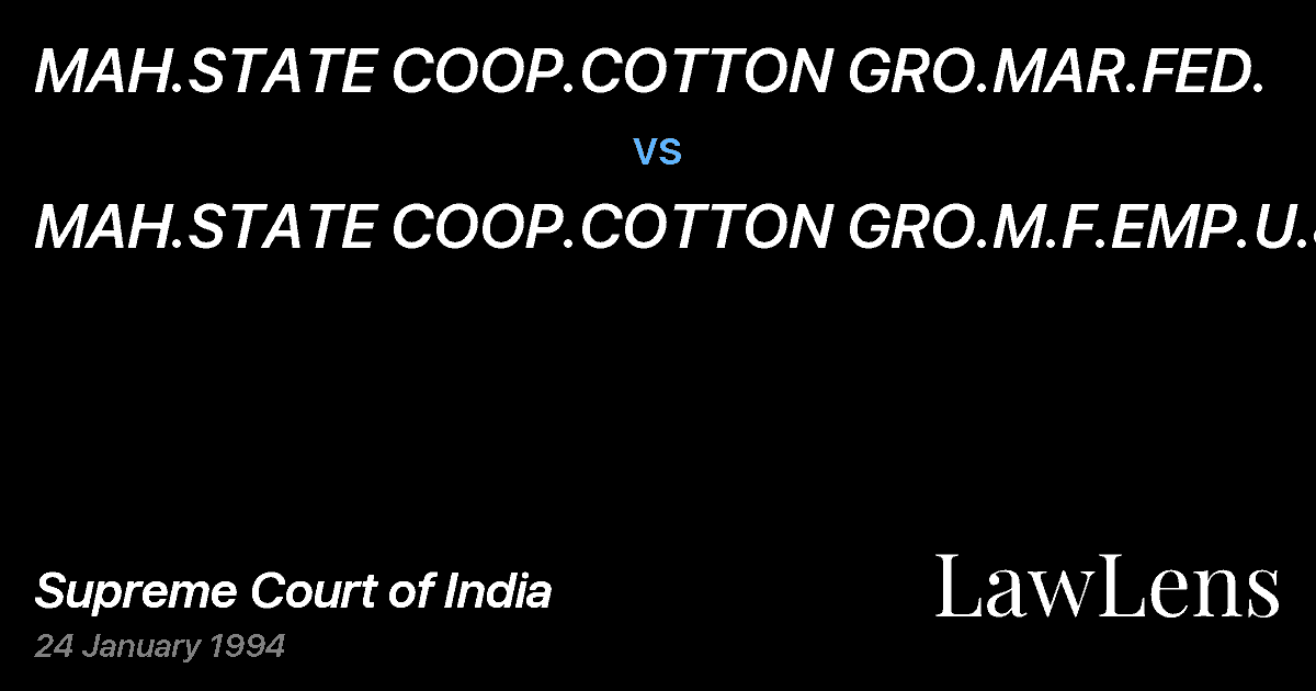 Preview image for MAH.STATE COOP.COTTON GRO.MAR.FED. vs. MAH.STATE COOP.COTTON GRO.M.F.EMP.U.&ANR
