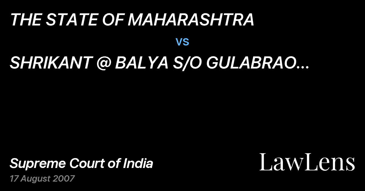 Preview image for THE STATE OF MAHARASHTRA  vs.  SHRIKANT @ BALYA S/O GULABRAO SHINDE & 3 OTHERS
