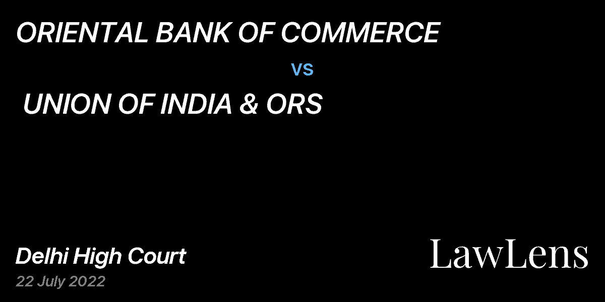 Preview image for ORIENTAL BANK OF COMMERCE vs. UNION OF INDIA & ORS