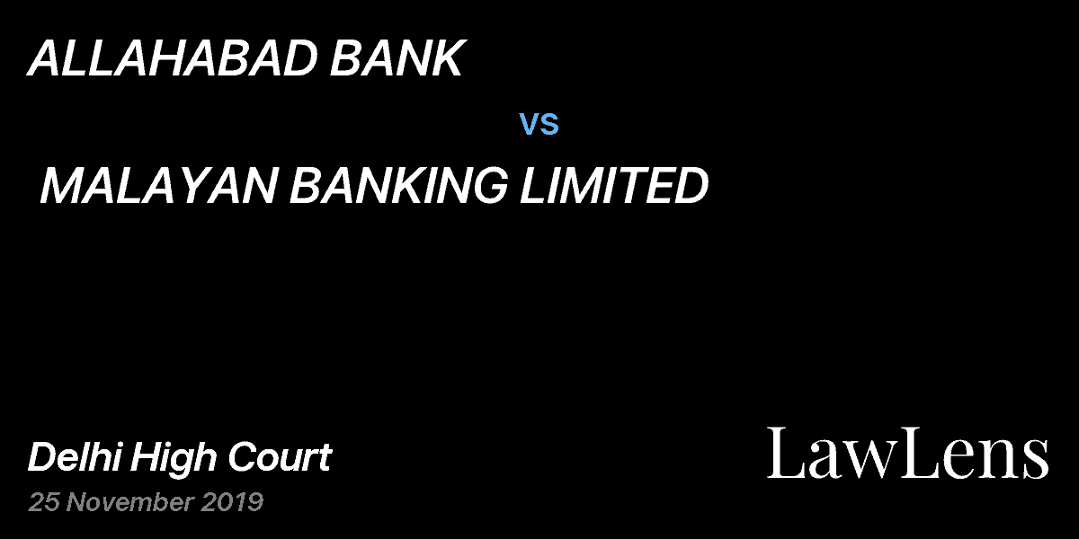 Preview image for ALLAHABAD BANK vs. MALAYAN BANKING LIMITED