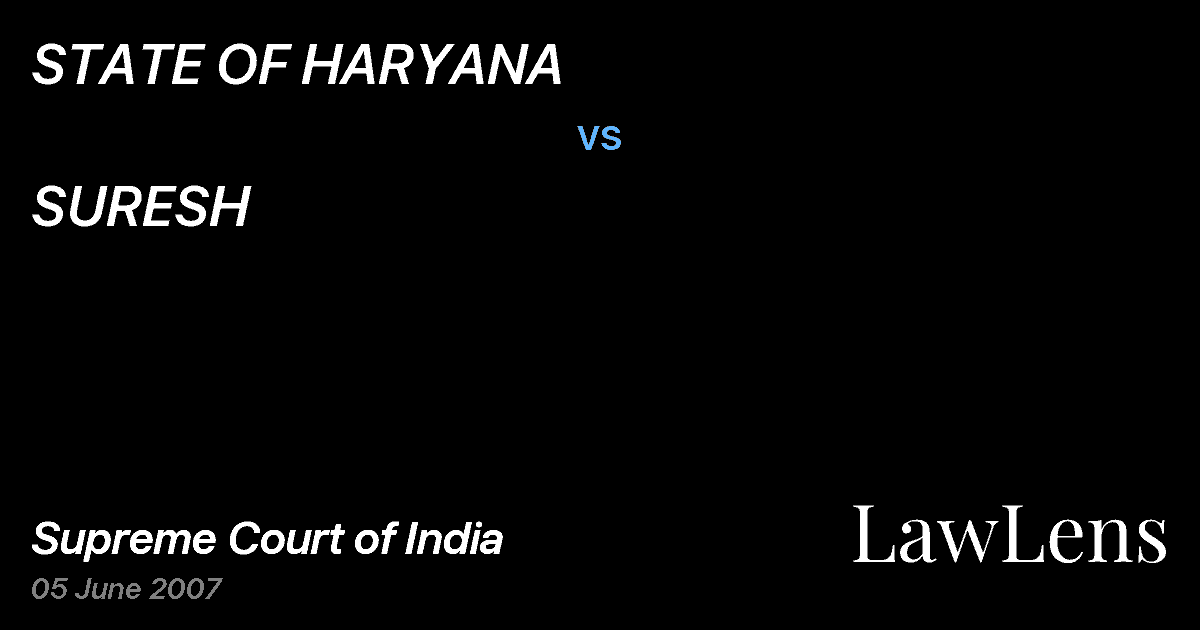 Preview image for STATE OF HARYANA vs. SURESH