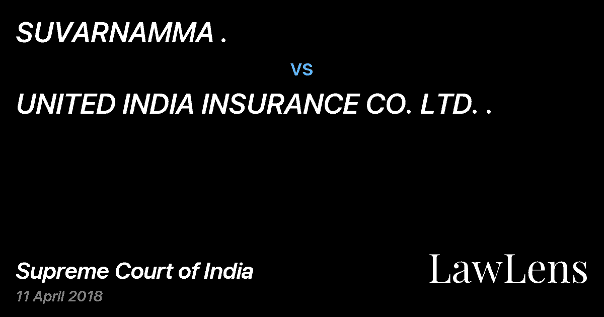 Preview image for SUVARNAMMA . vs. UNITED INDIA INSURANCE CO. LTD. .