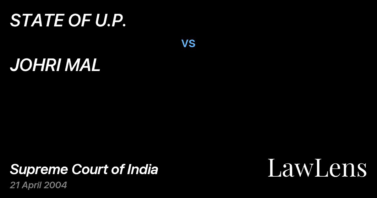 Preview image for STATE OF U.P. vs. JOHRI MAL