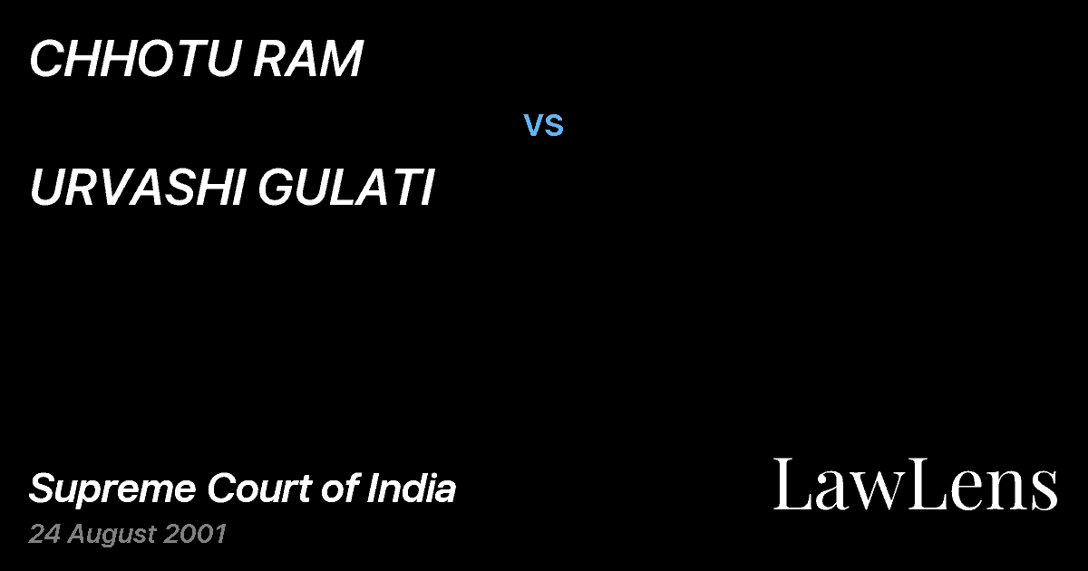 Preview image for CHHOTU RAM vs. URVASHI GULATI