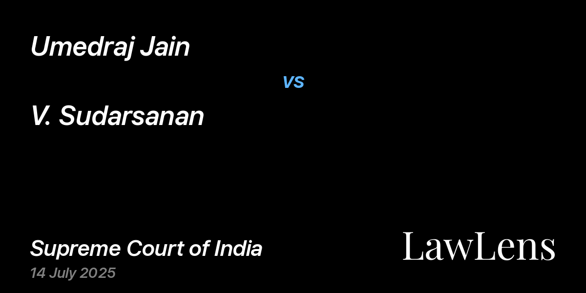 Preview image for Umedraj Jain vs. V. Sudarsanan