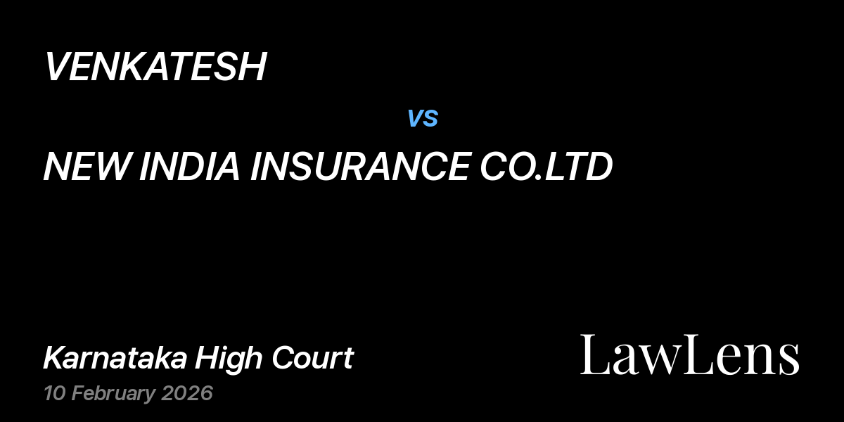 Preview image for VENKATESH vs. NEW INDIA INSURANCE CO.LTD