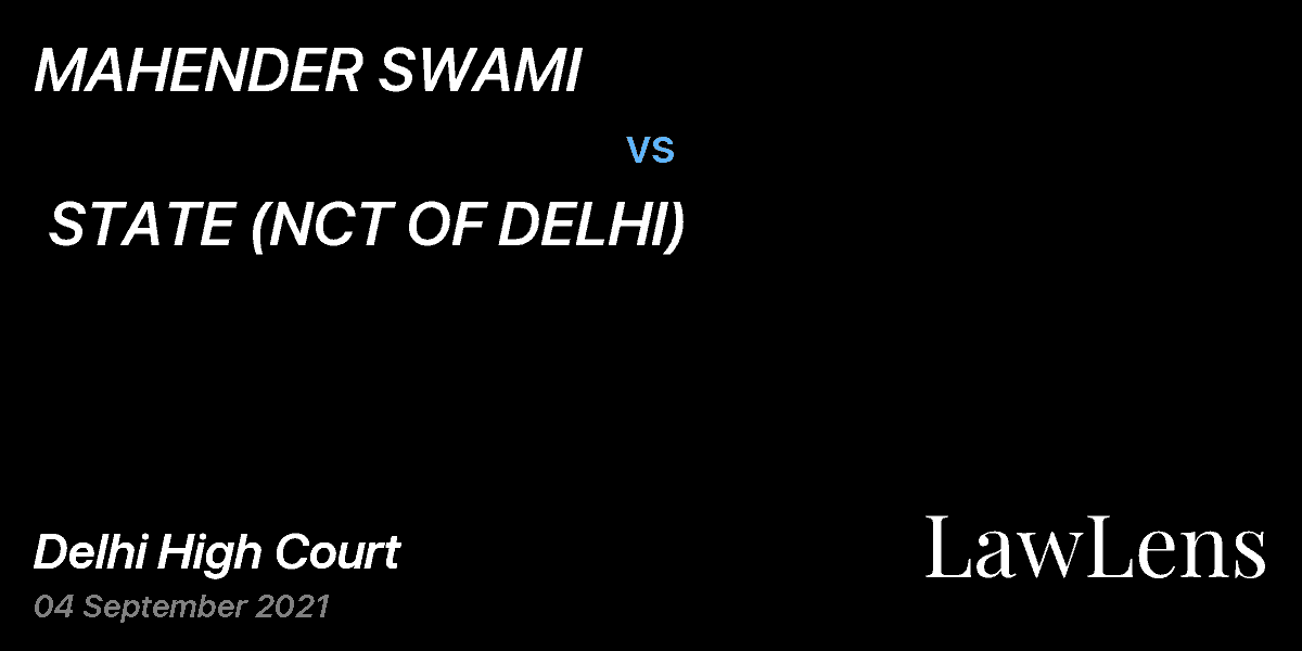 Preview image for MAHENDER SWAMI  vs.  STATE (NCT OF DELHI)