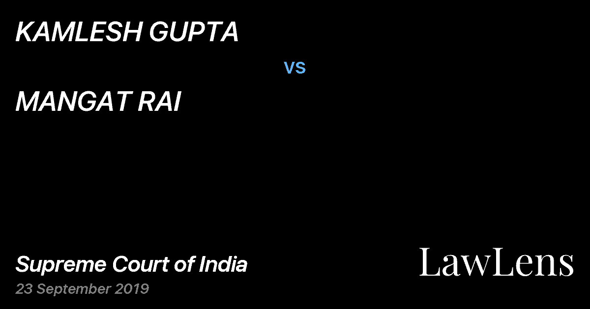 Preview image for KAMLESH GUPTA vs. MANGAT RAI