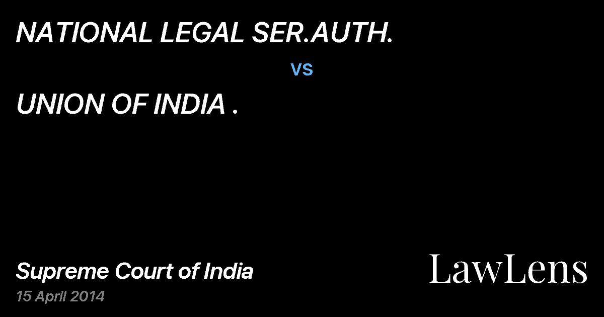 Preview image for NATIONAL LEGAL SER.AUTH. vs. UNION OF INDIA .
