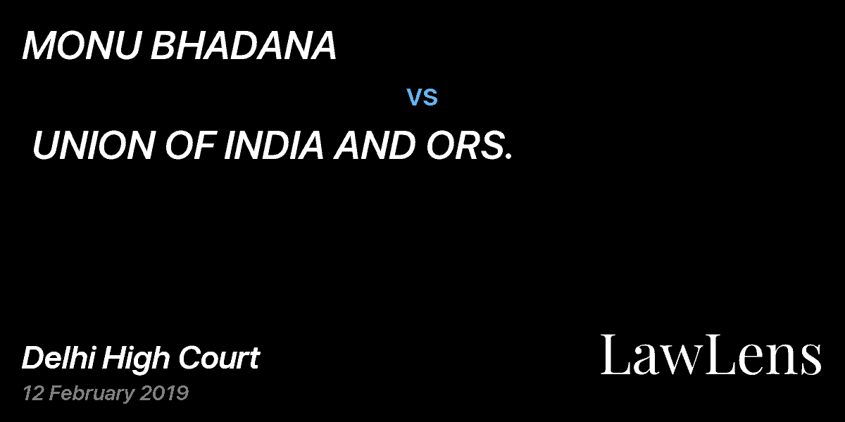 Preview image for MONU BHADANA  vs.  UNION OF INDIA AND ORS.
