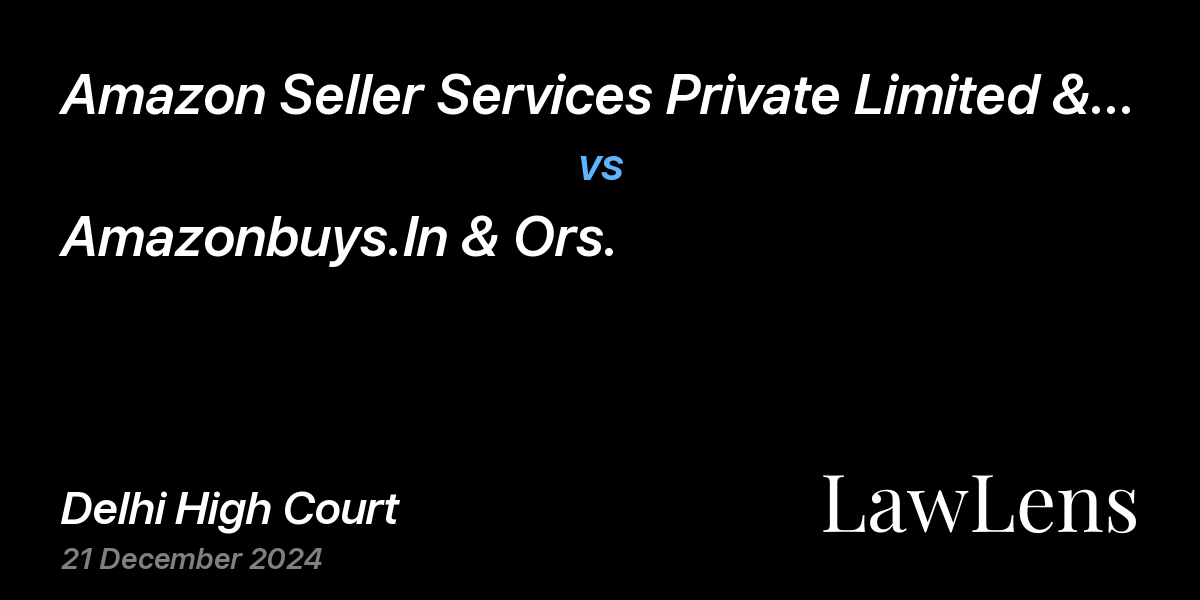 Preview image for Amazon Seller Services Private Limited & Anr. vs. Amazonbuys.In & Ors.