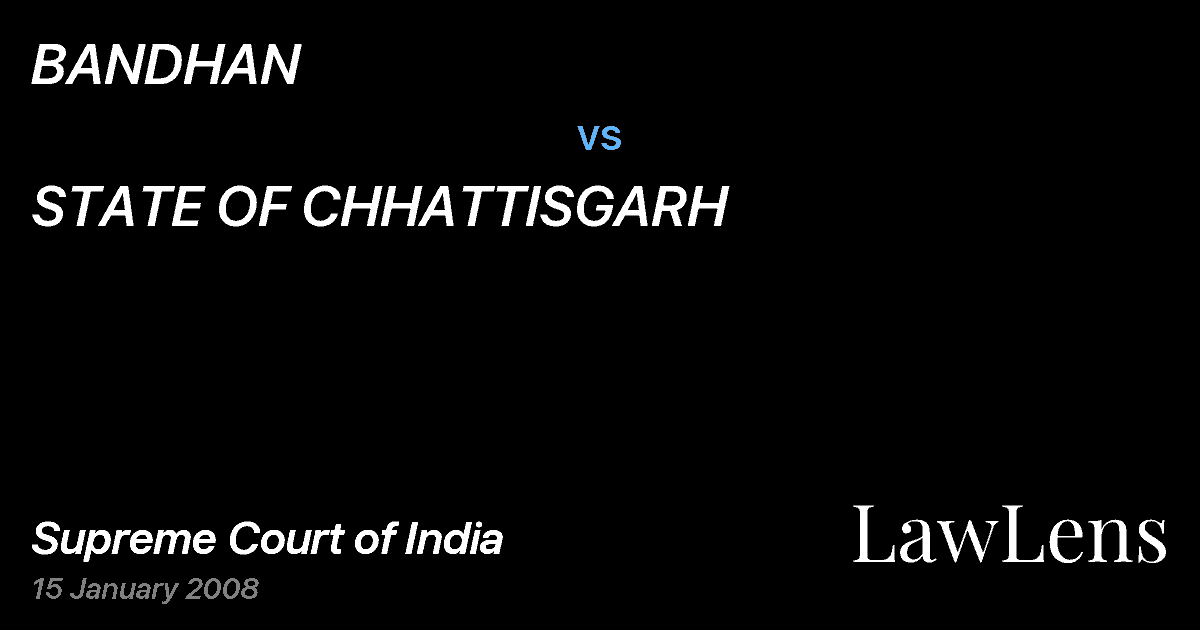 Preview image for BANDHAN vs. STATE OF CHHATTISGARH