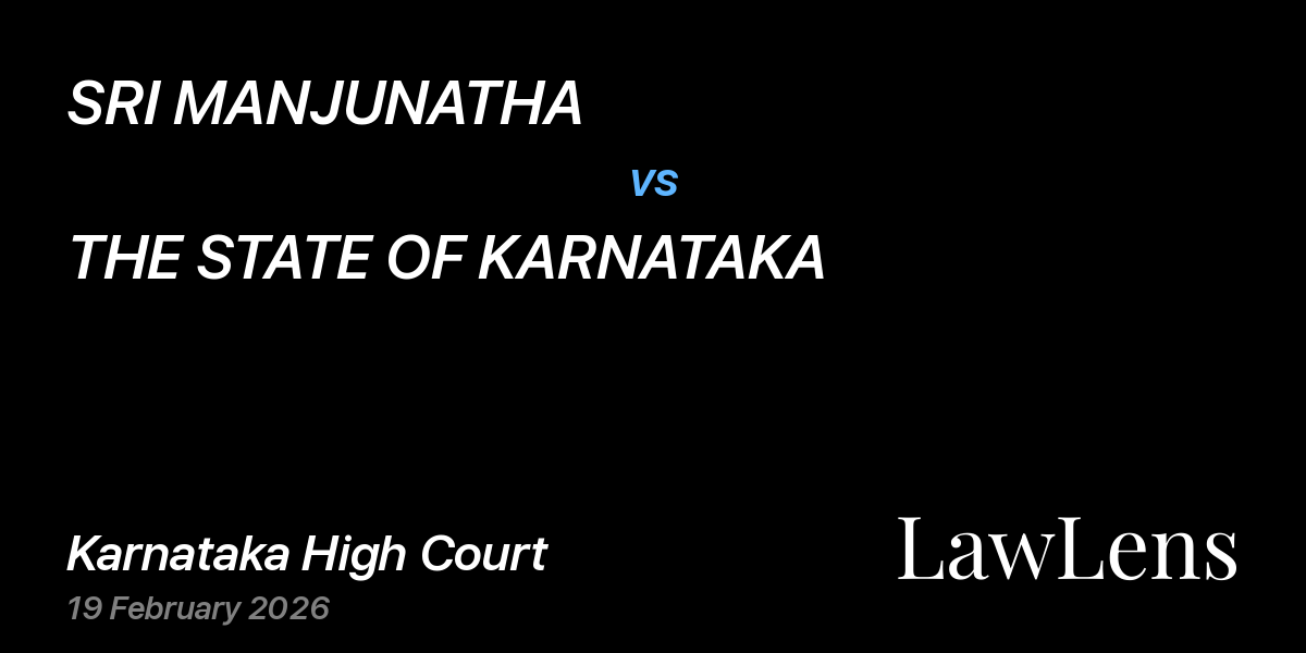 Preview image for SRI MANJUNATHA vs. THE STATE OF KARNATAKA