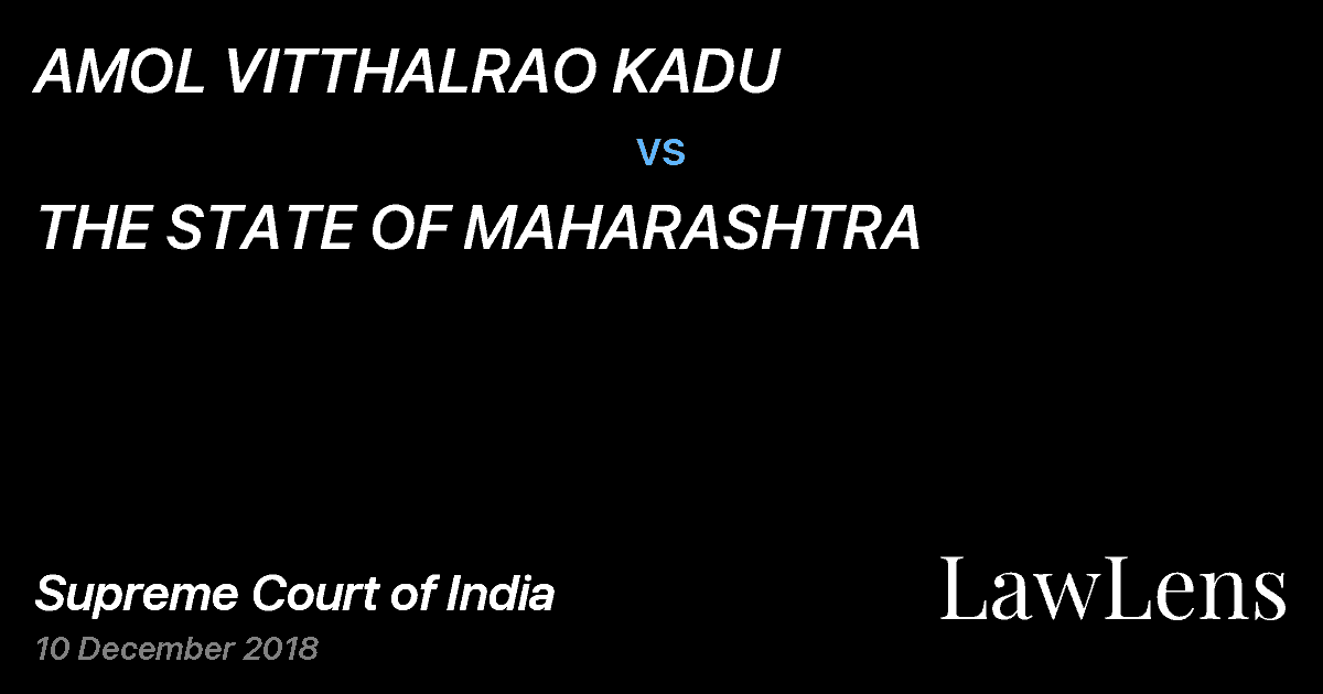 Preview image for AMOL VITTHALRAO KADU vs. THE STATE OF MAHARASHTRA