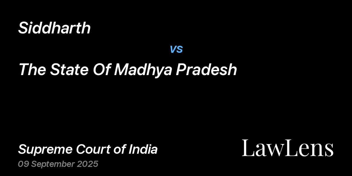 Preview image for Siddharth vs. The State Of Madhya Pradesh