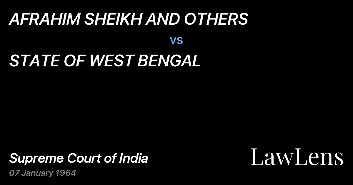 Preview image for AFRAHIM SHEIKH AND OTHERS vs. STATE OF WEST BENGAL