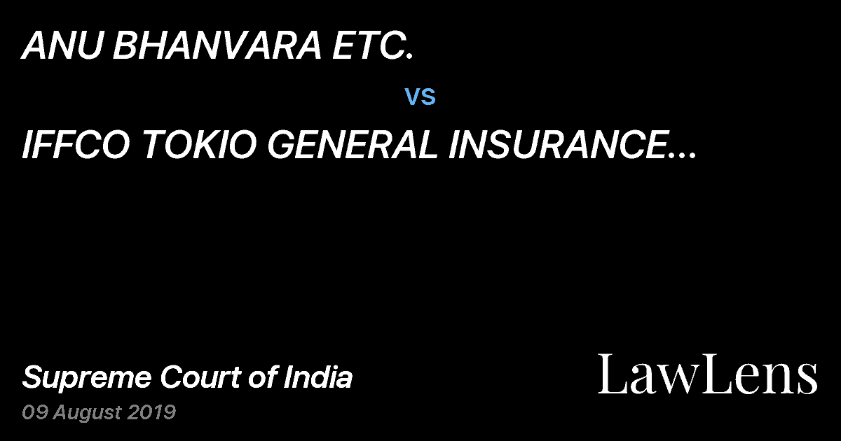 Preview image for ANU BHANVARA ETC. vs. IFFCO TOKIO GENERAL INSURANCE COMPANY LIMITED