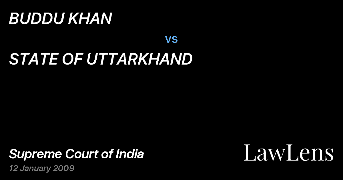 Preview image for BUDDU KHAN vs. STATE OF UTTARKHAND