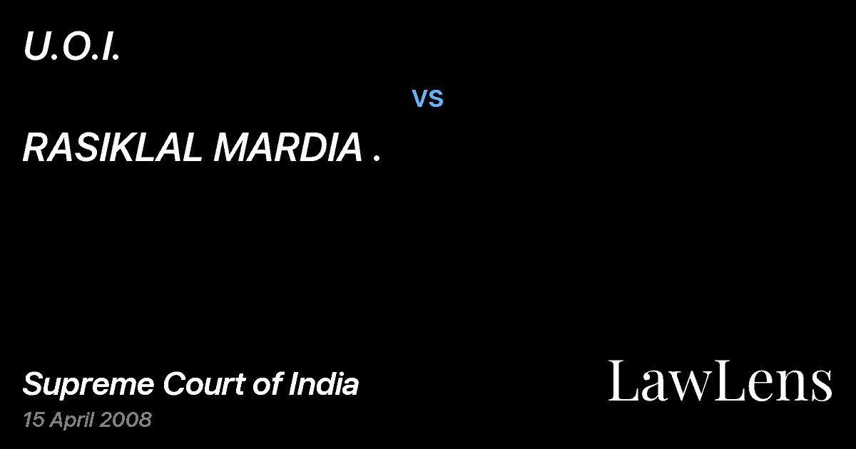 Preview image for U.O.I. vs. RASIKLAL MARDIA .