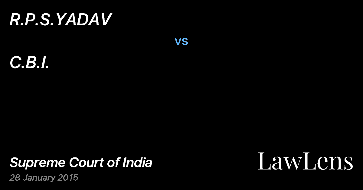 Preview image for R.P.S.YADAV vs. C.B.I.
