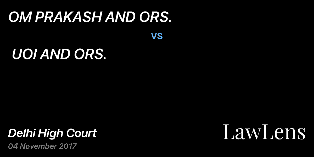 Preview image for OM PRAKASH AND ORS.  vs.  UOI AND ORS.