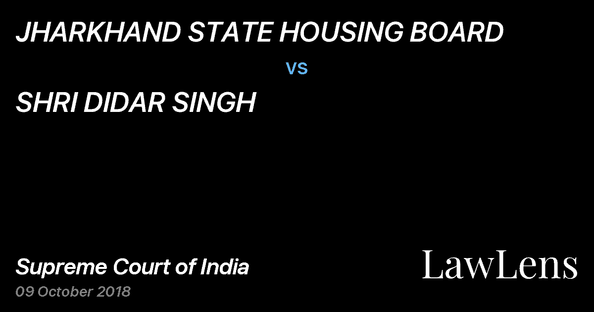 Preview image for JHARKHAND STATE HOUSING BOARD vs. SHRI DIDAR SINGH