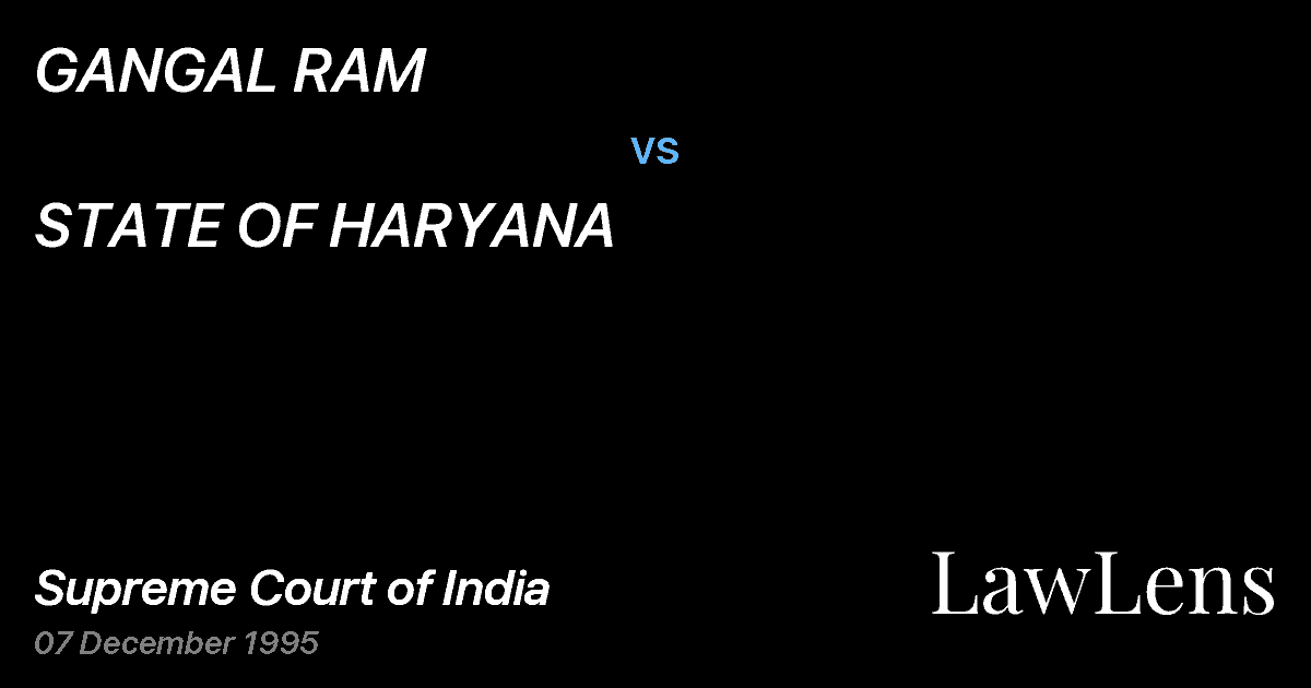 Preview image for GANGAL RAM vs. STATE OF HARYANA