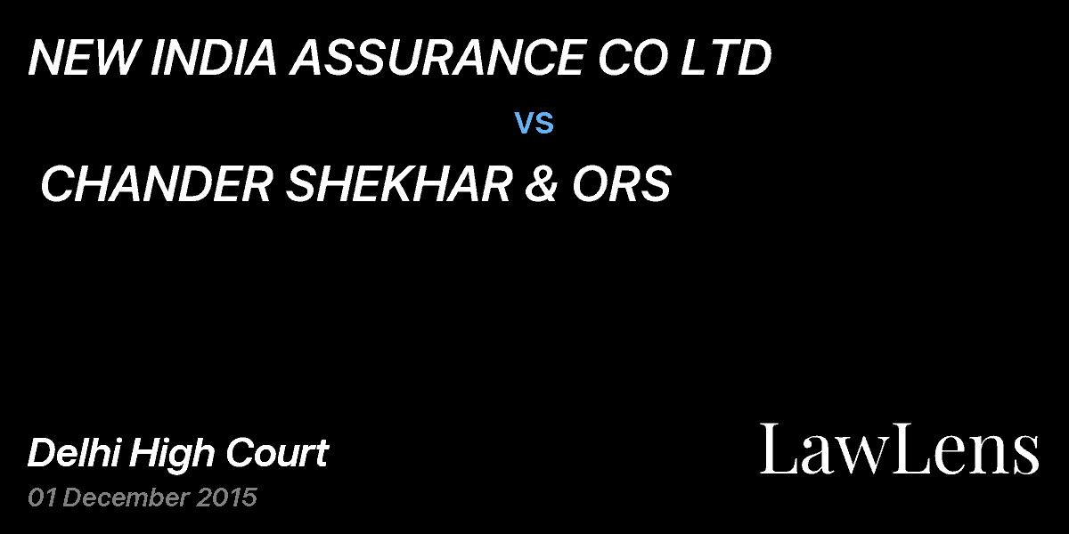 Preview image for NEW INDIA ASSURANCE CO LTD vs. CHANDER SHEKHAR & ORS