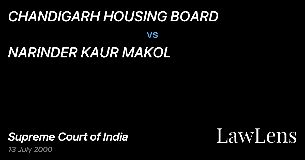Preview image for CHANDIGARH HOUSING BOARD vs. NARINDER KAUR MAKOL