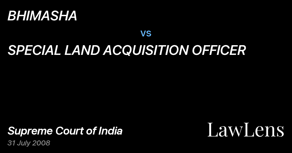 Preview image for BHIMASHA vs. SPECIAL LAND ACQUISITION OFFICER