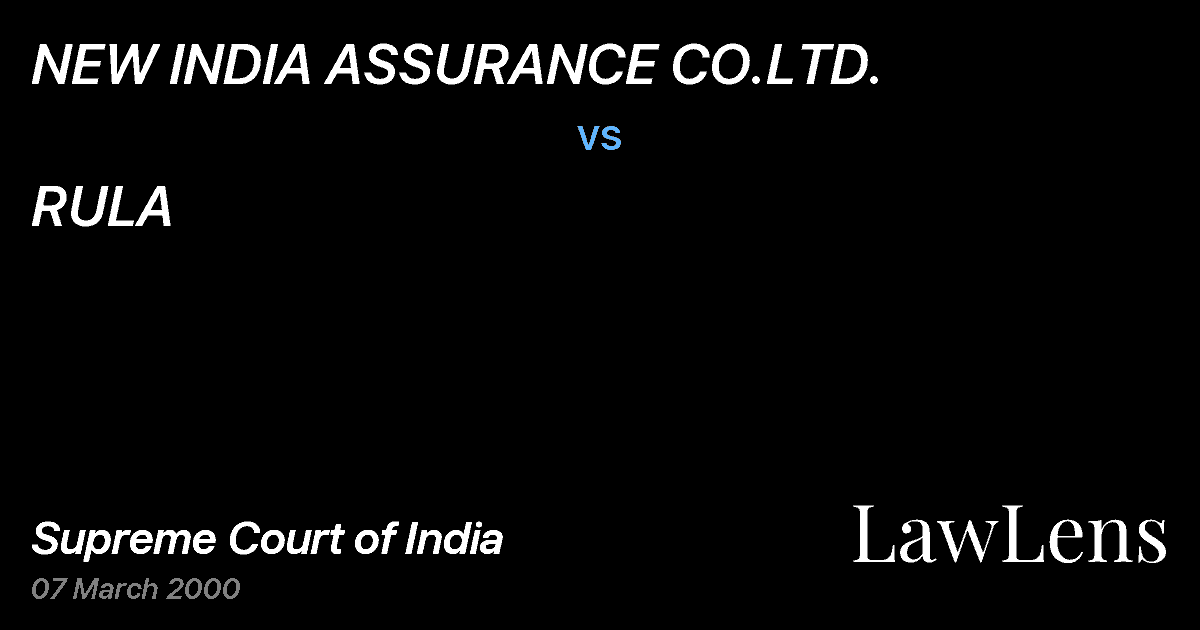 Preview image for NEW INDIA ASSURANCE CO.LTD. vs. RULA
