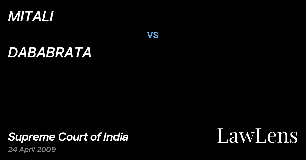 Preview image for MITALI vs. DABABRATA