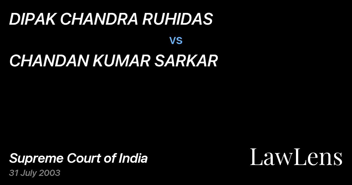 Preview image for DIPAK CHANDRA RUHIDAS vs. CHANDAN KUMAR SARKAR