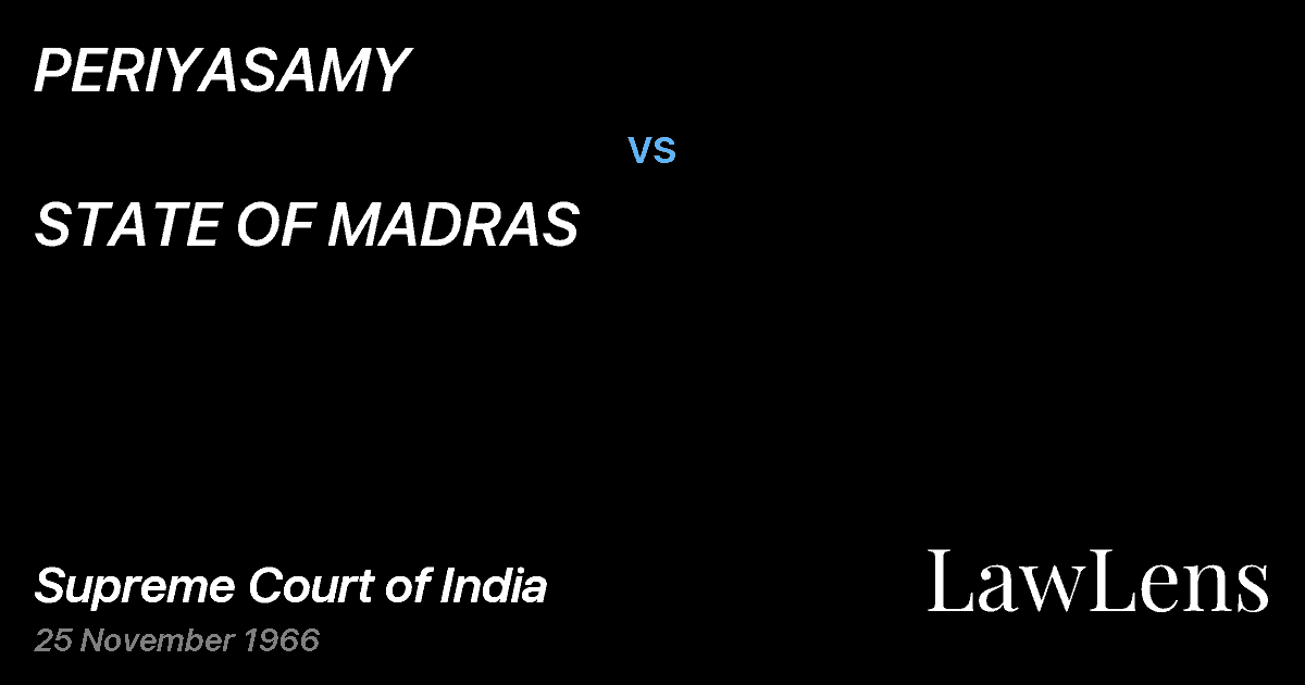 Preview image for PERIYASAMY vs. STATE OF MADRAS