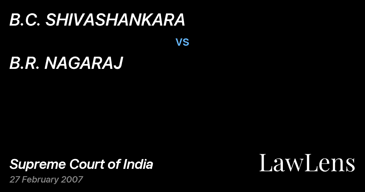 Preview image for B.C. SHIVASHANKARA vs. B.R. NAGARAJ
