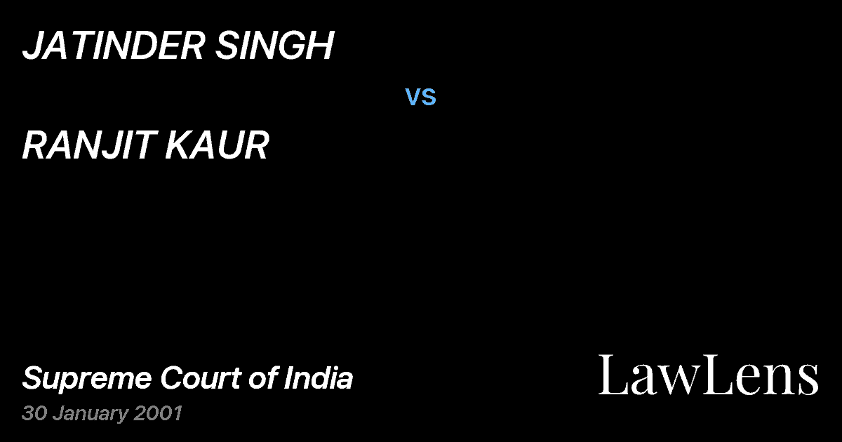 Preview image for JATINDER SINGH vs. RANJIT KAUR