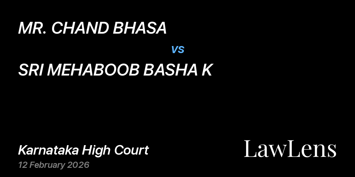 Preview image for MR. CHAND BHASA vs. SRI MEHABOOB BASHA K
