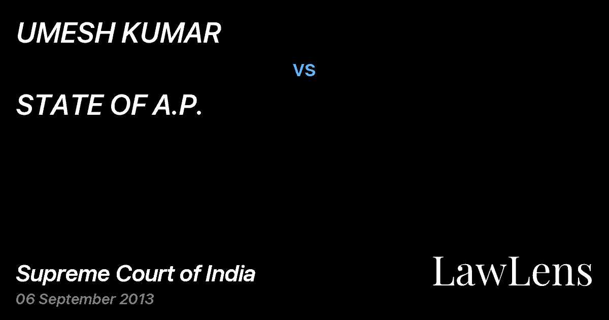 Preview image for UMESH KUMAR vs. STATE OF A.P.