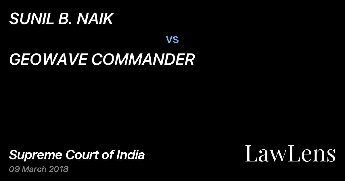Preview image for SUNIL B. NAIK vs. GEOWAVE COMMANDER